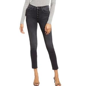 Hudson Barbara High Rise Dark Wash Denim Button Fly Ankle Slim Skinny Jeans 29